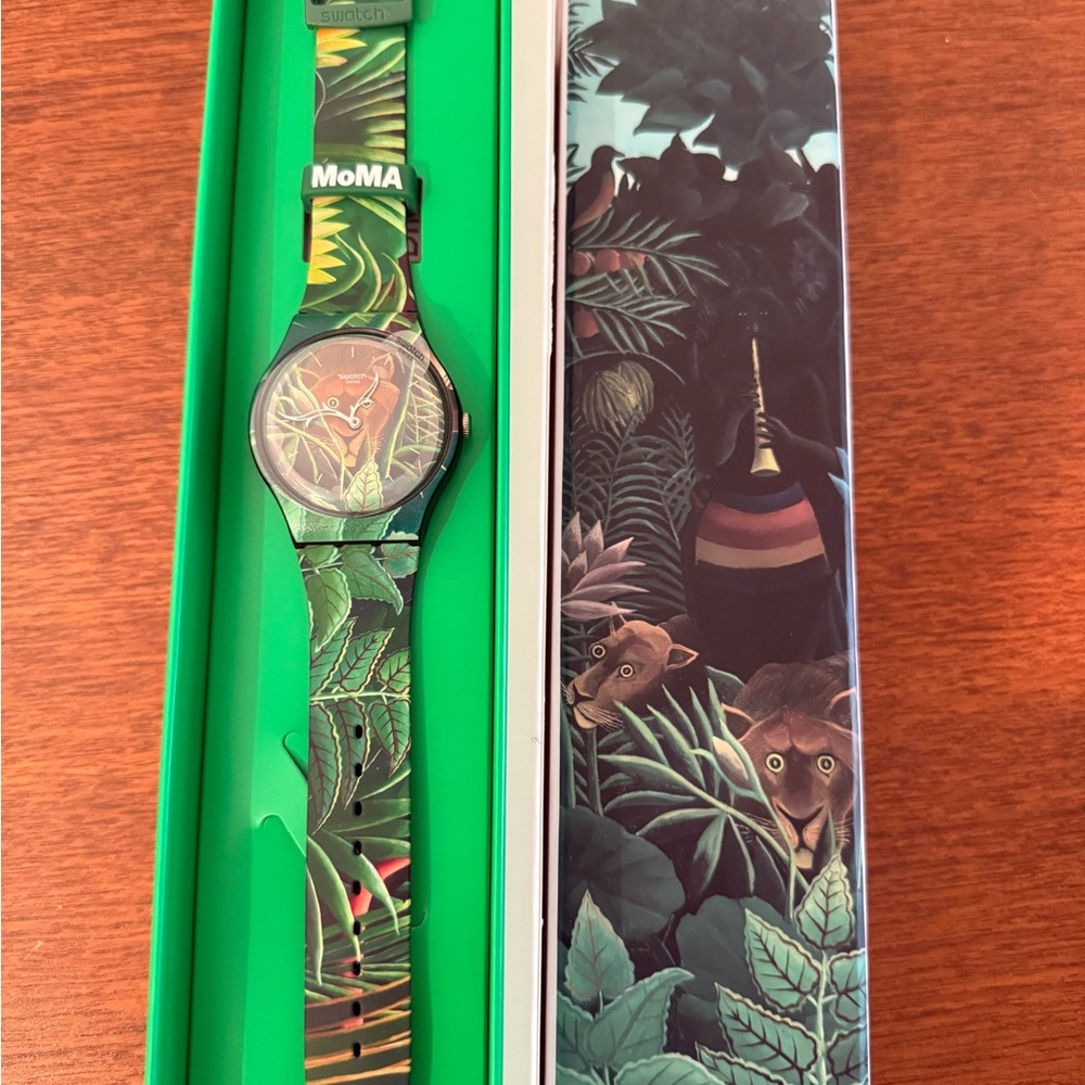 Swatch MoMA the dream by Henri Rousseau Green and Black Watch